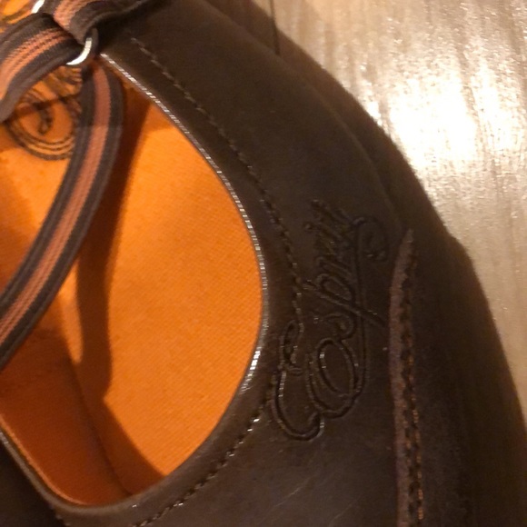 Brown ballerina/flat part. leather, ESPRIT, EU38/US7 bought in Europe, not worn - Picture 8 of 9